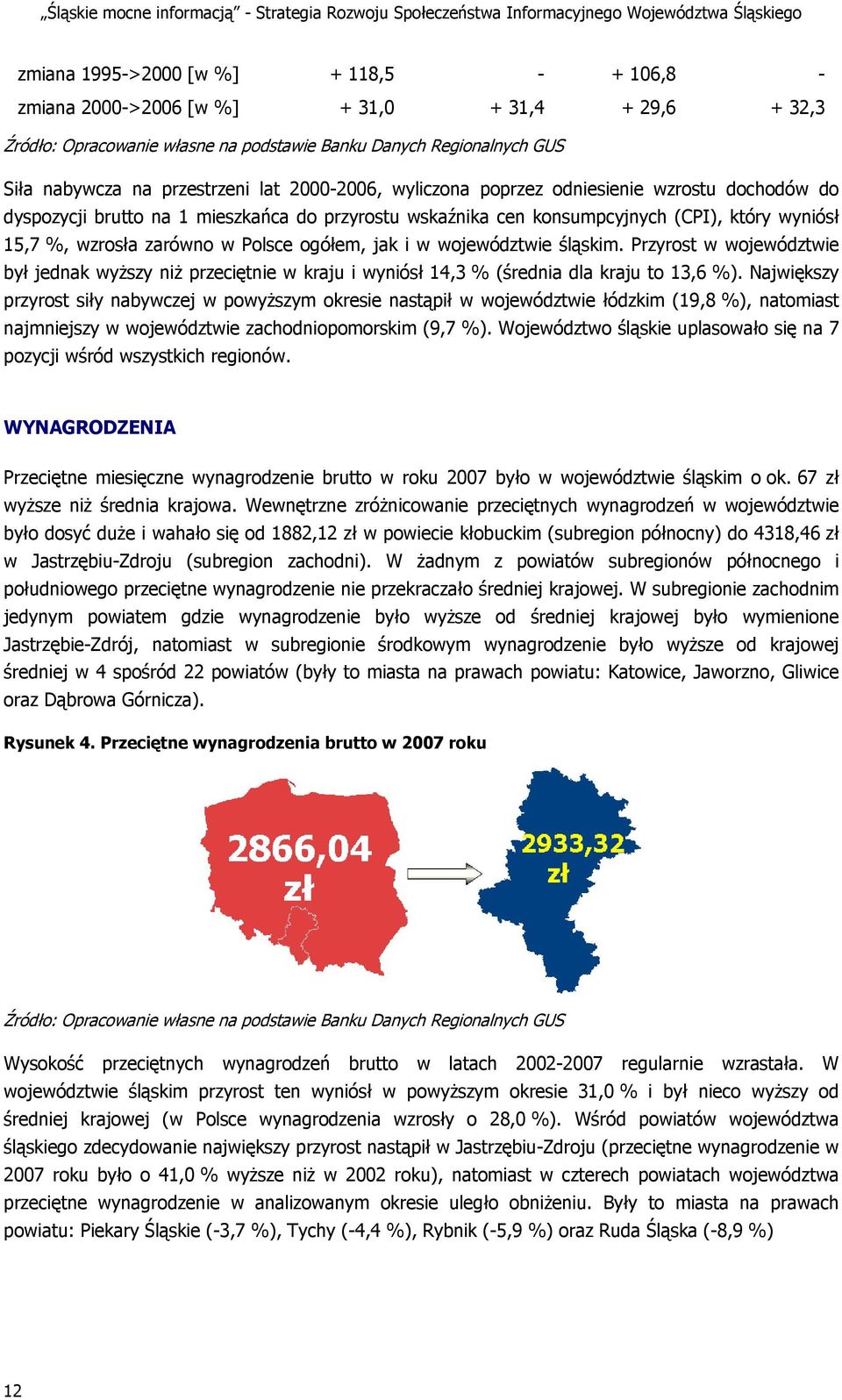 jak i w województwie śląskim. Przyrost w województwie był jednak wyższy niż przeciętnie w kraju i wyniósł 14,3 % (średnia dla kraju to 13,6 %).