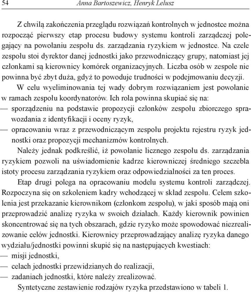 Liczba osób w zespole nie powinna być zbyt duża, gdyż to powoduje trudności w podejmowaniu decyzji. W celu wyeliminowania tej wady dobrym rozwiązaniem jest powołanie w ramach zespołu koordynatorów.