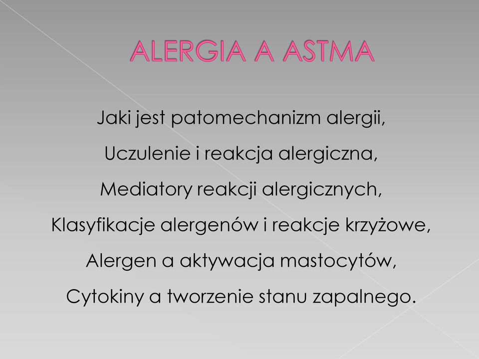 Klasyfikacje alergenów i reakcje krzyżowe, Alergen a