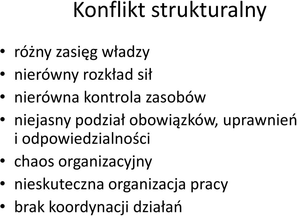 obowiązków, uprawnień i odpowiedzialności chaos