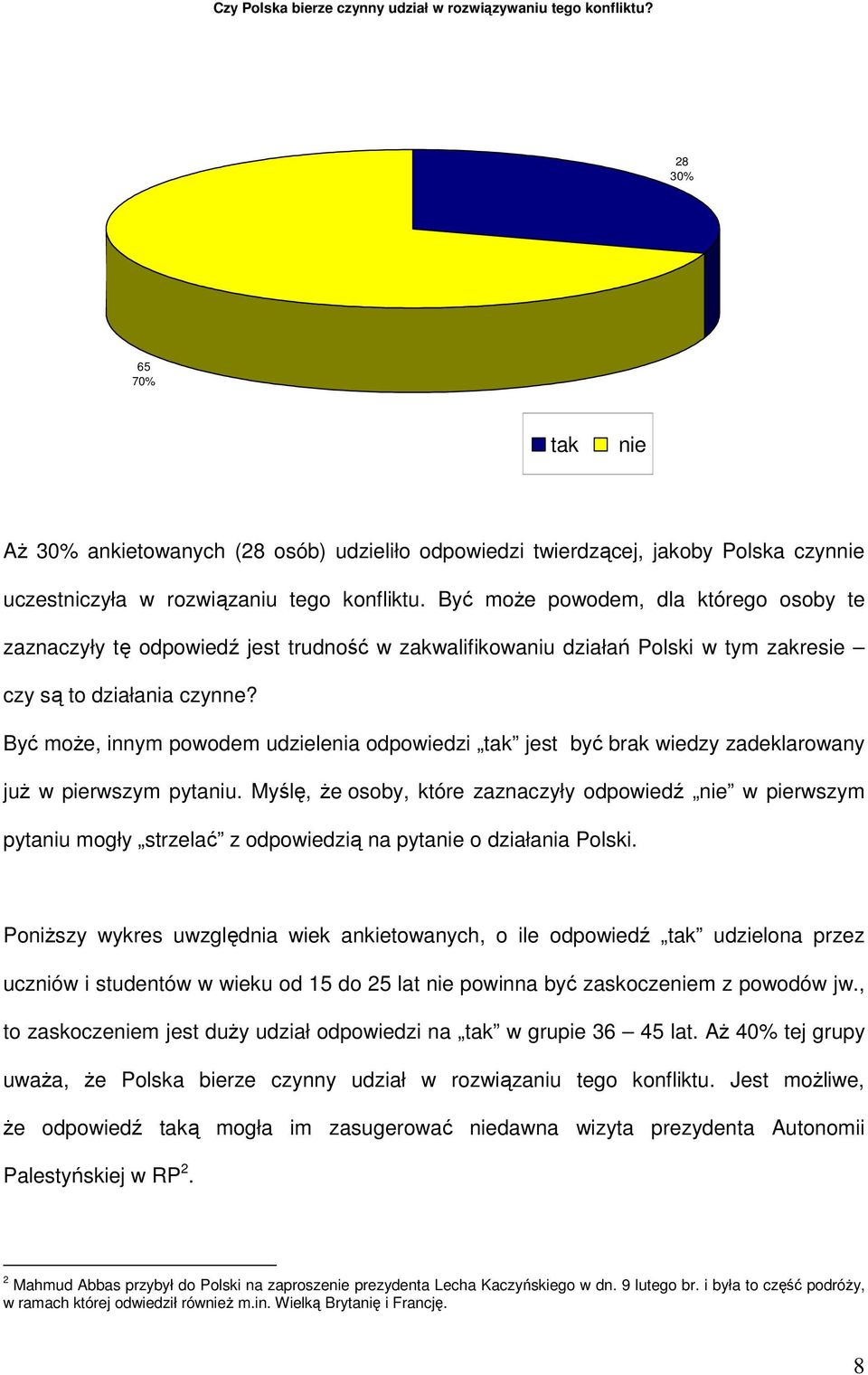 Być moŝe powodem, dla którego osoby te zaznaczyły tę odpowiedź jest trudność w zakwalifikowaniu działań Polski w tym zakresie czy są to działania czynne?