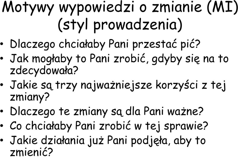 Jakie są trzy najważniejsze korzyści z tej zmiany?