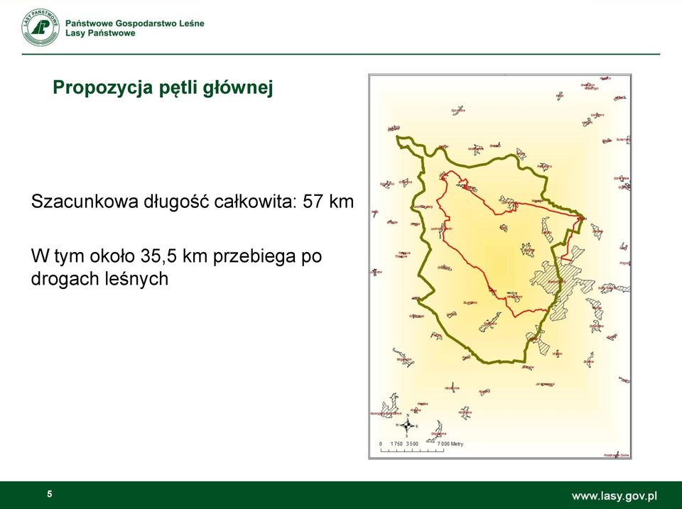 całkowita: 57 km W tym