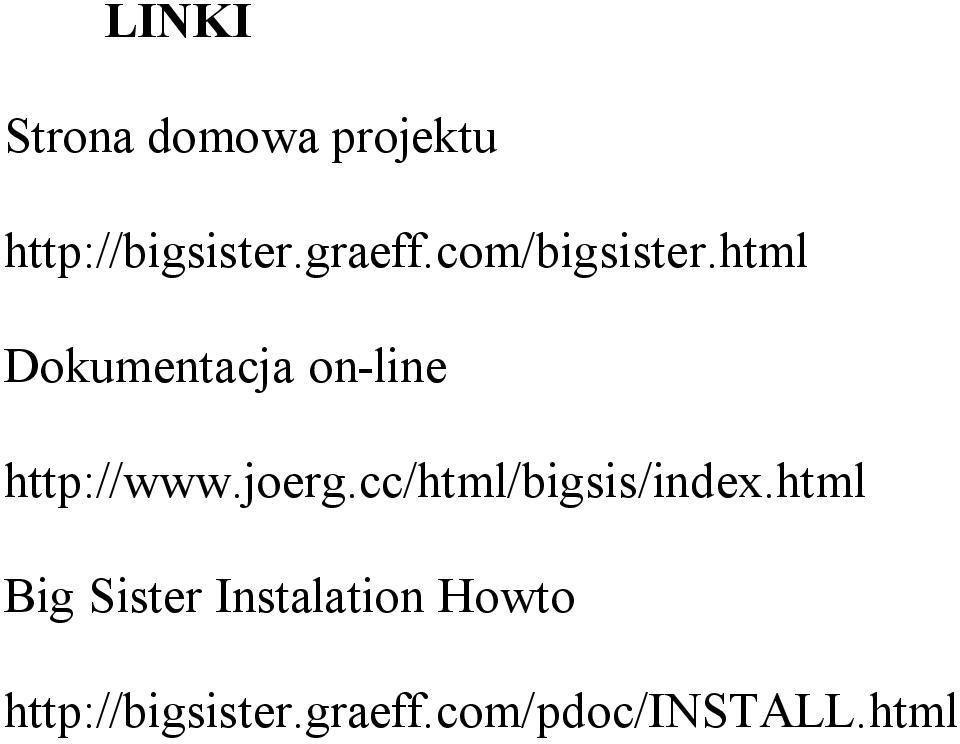 html Dokumentacja on-line http://www.joerg.