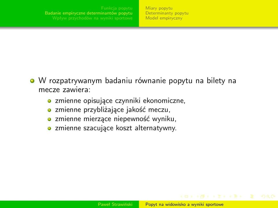 opisujące czynniki ekonomiczne, zmienne przybliżające jakość