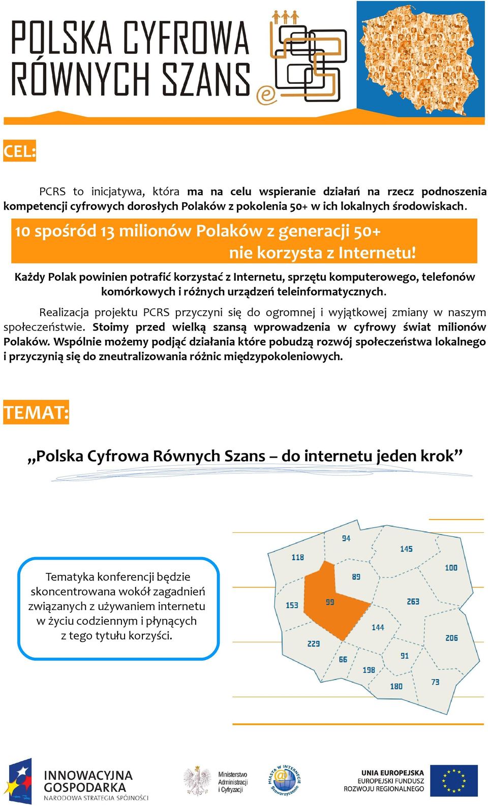 Każdy Polak powinien potrafić korzystać z Internetu, sprzętu komputerowego, telefonów komórkowych i różnych urządzeń teleinformatycznych.