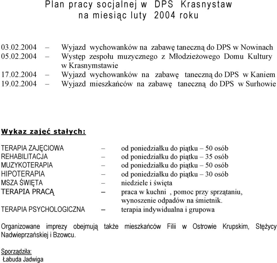 2004 Występ zespołu muzycznego z Młodzieżowego Domu Kultury w Krasnymstawie 17.