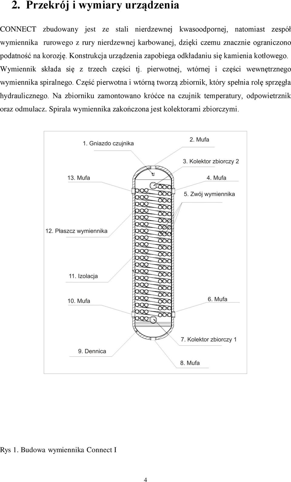 pierwotnej, wtórnej i części wewnętrznego wymiennika spiralnego. Część pierwotna i wtórną tworzą zbiornik, który spełnia rolę sprzęgła hydraulicznego.