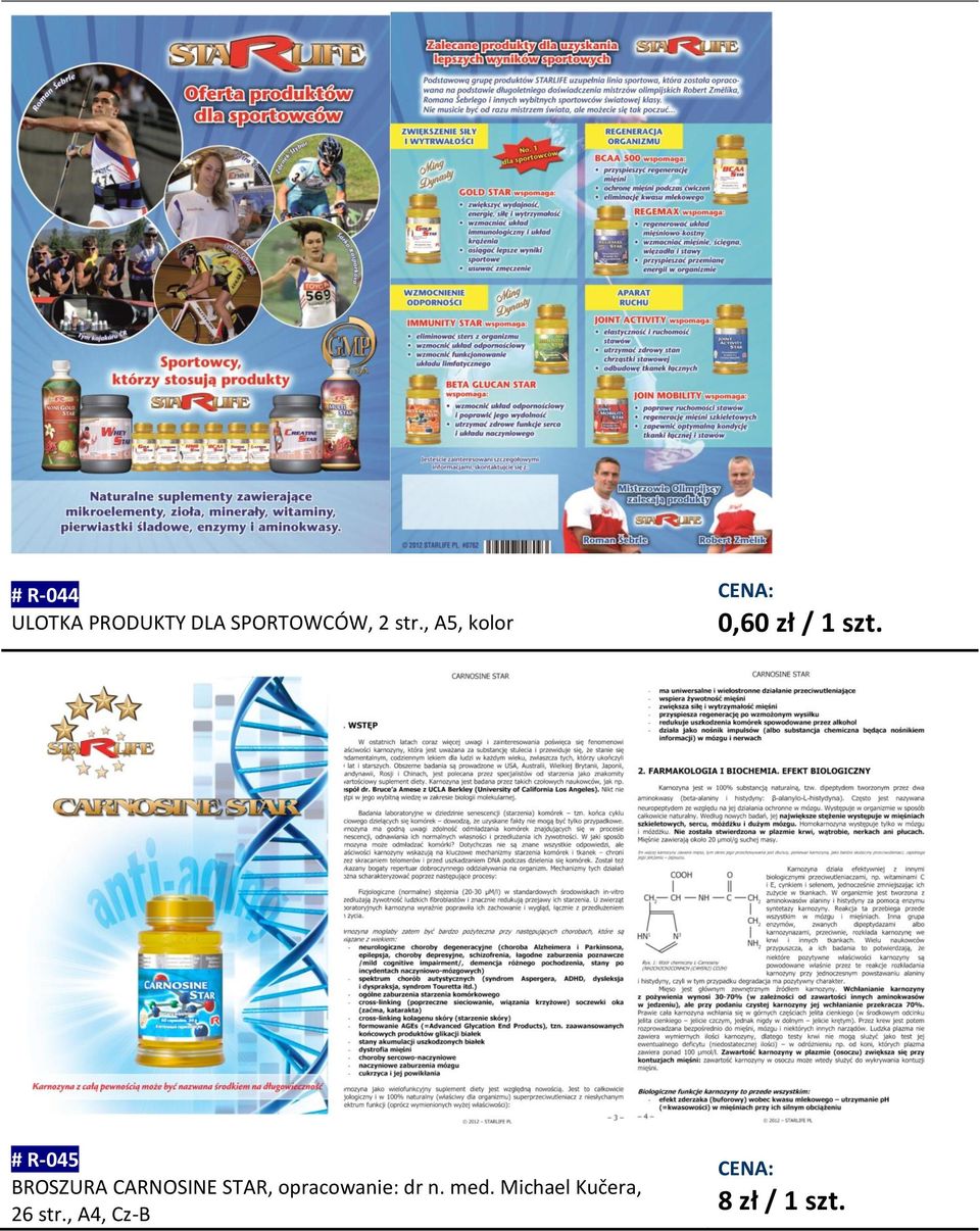 # R-045 BROSZURA CARNOSINE STAR,
