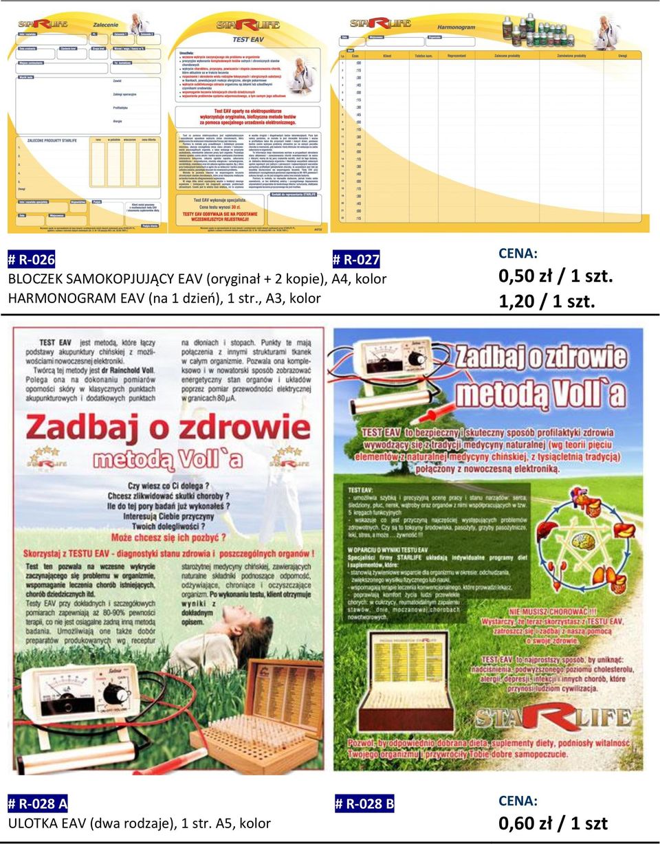 , A3, kolor 0,50 zł / 1 szt. 1,20 / 1 szt.