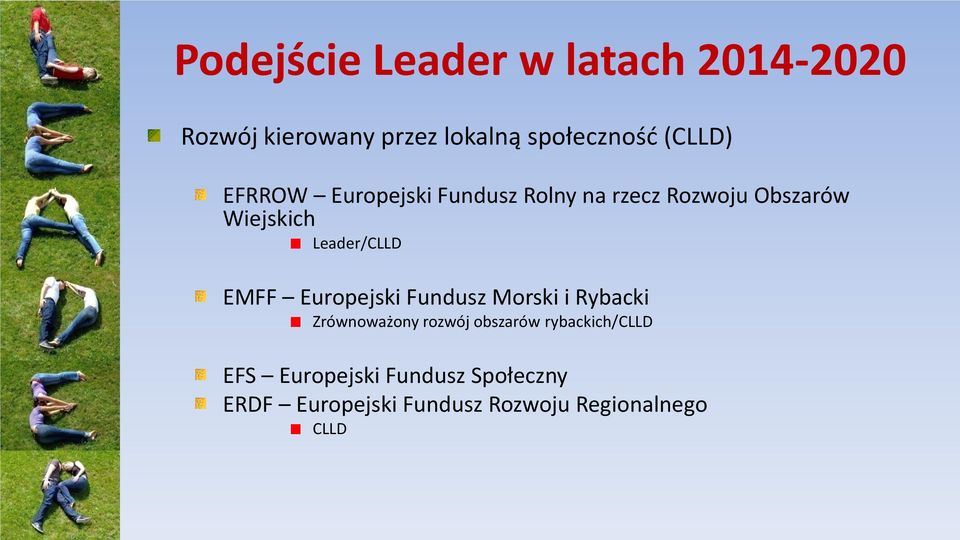 Leader/CLLD EMFF Europejski Fundusz Morski i Rybacki Zrównoważony rozwój obszarów