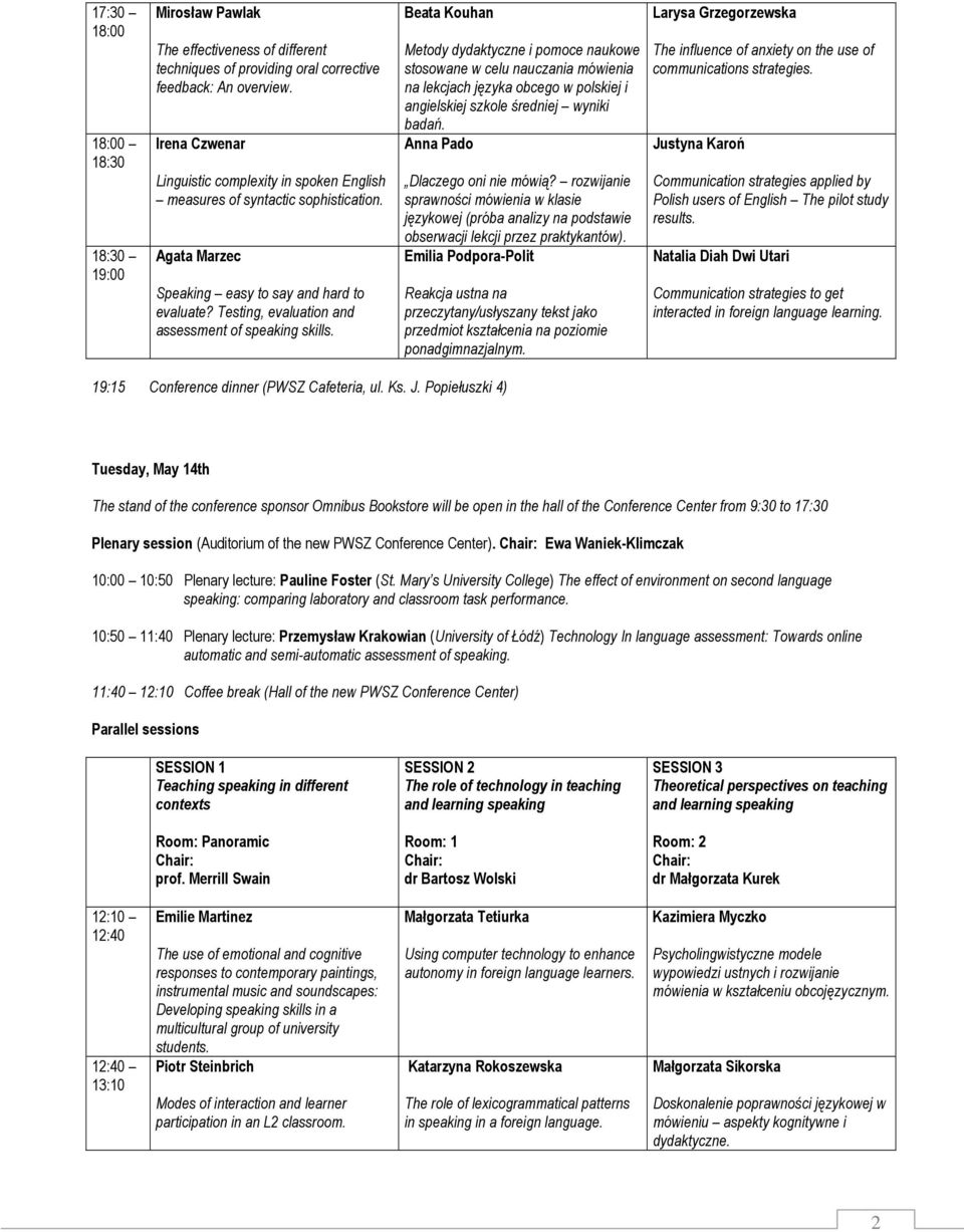 Testing, evaluation and assessment of speaking skills.