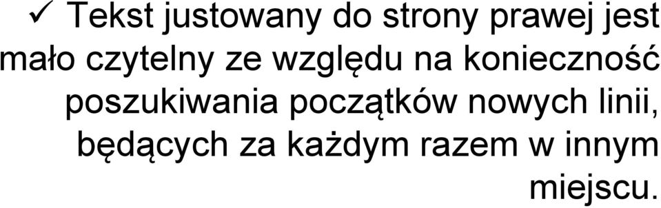 konieczność poszukiwania początków