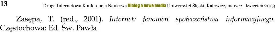 kwiecień 2003 Zasępa, T. (red., 2001).