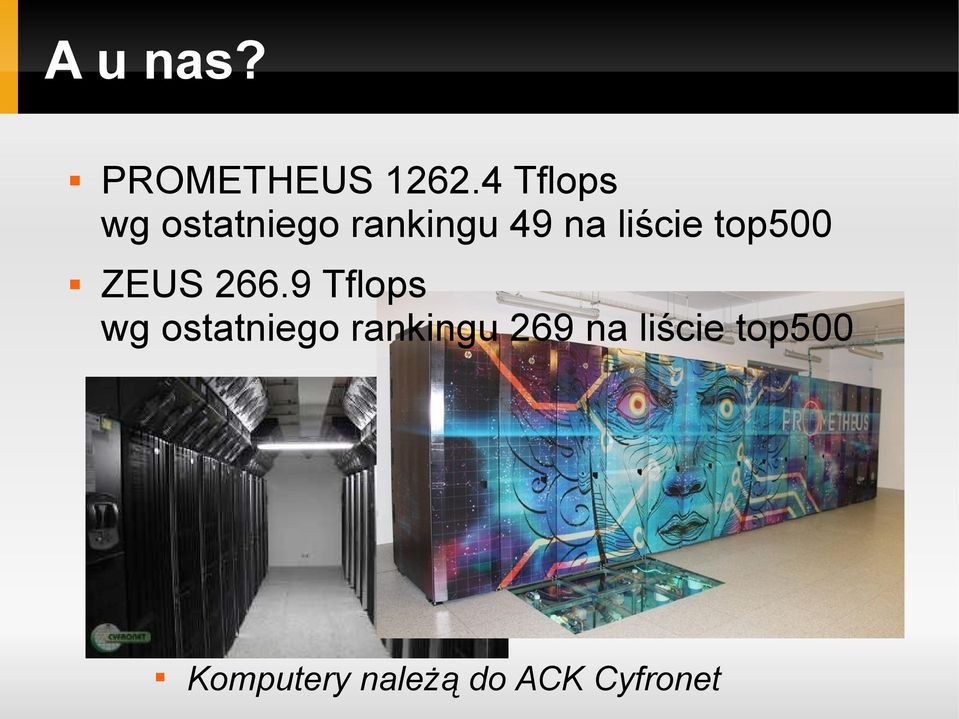 liście top500 ZEUS 266.