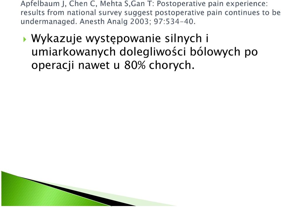 dolegliwości bólowych po