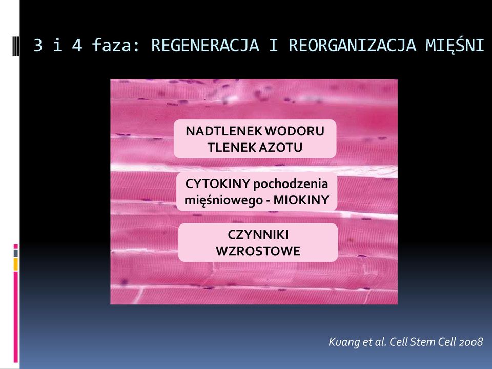 CYTOKINY pochodzenia mięśniowego - MIOKINY