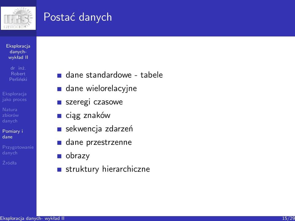 szeregi czasowe ciąg znaków sekwencja