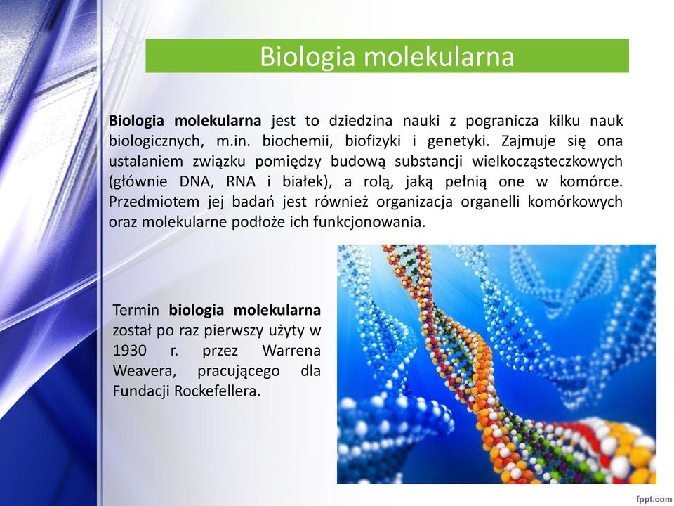 one w komórce. Przedmiotem jej badań jest również organizacja organelli komórkowych oraz molekularne podłoże ich funkcjonowania.