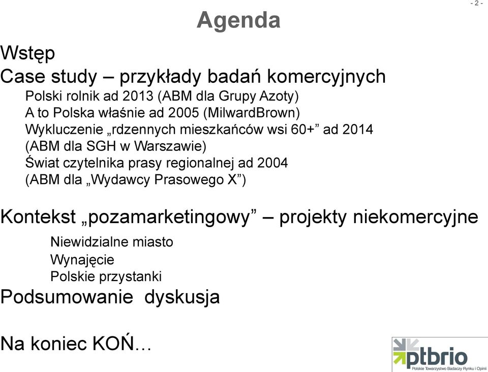 Warszawie) Świat czytelnika prasy regionalnej ad 2004 (ABM dla Wydawcy Prasowego X ) - 2 - Kontekst