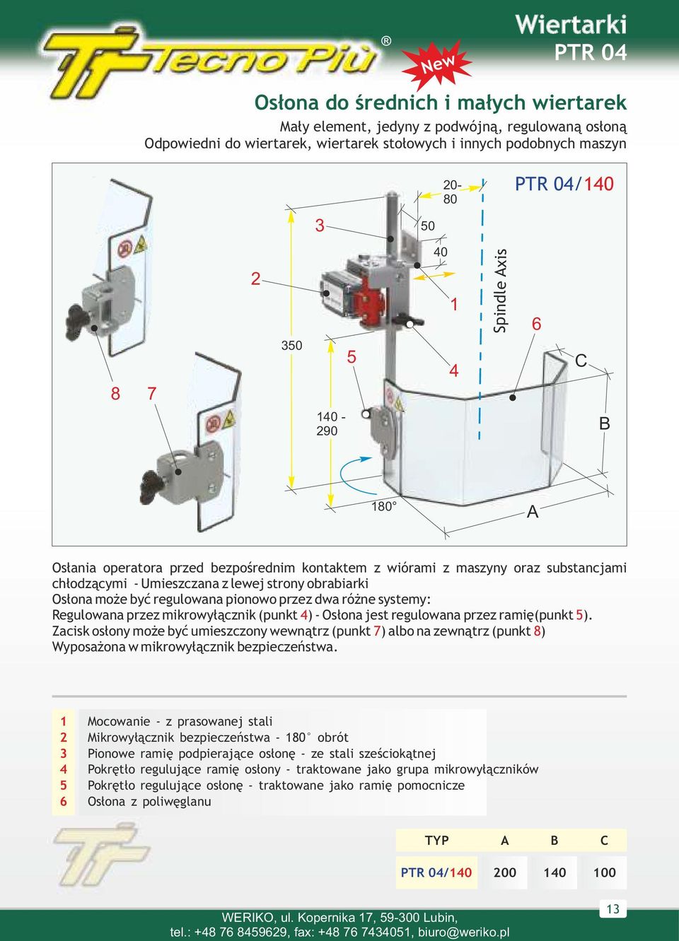 przez dwa różne systemy: Regulowana przez mikrowyłącznik ( punkt ) - Osłona jest regulowana przez ramię(p unkt ).