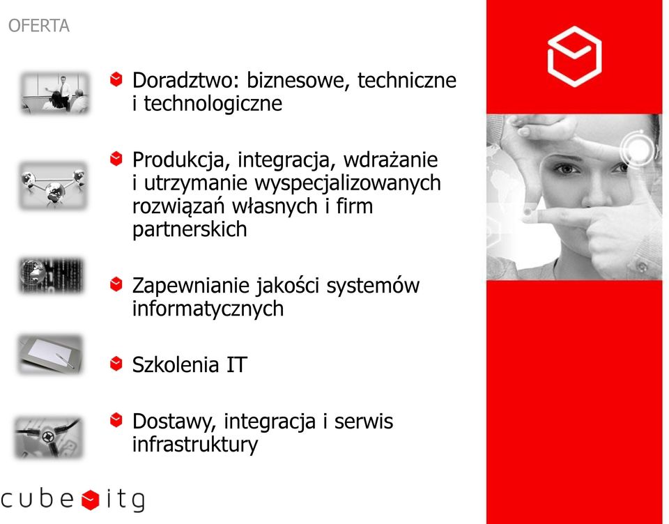 rozwiązań własnych i firm partnerskich Zapewnianie jakości