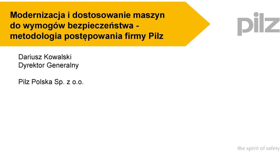 postępowania firmy Pilz Dariusz