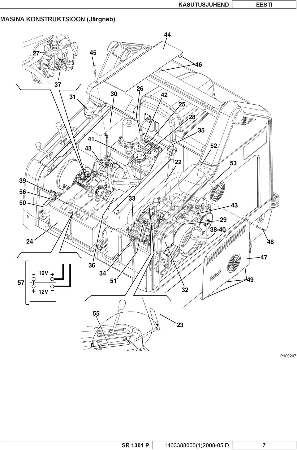 39 56 50 33 43 29 38-40 24 48 57 12V 12V 36 34 51 32