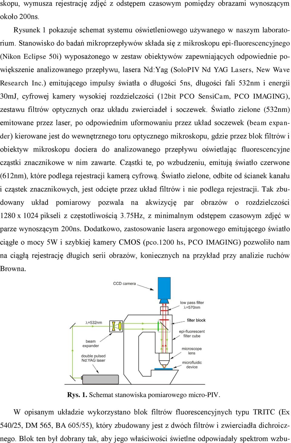 lasera Nd:Yag (SoloPIV Nd YAG Lasers, New Wave Research Inc.