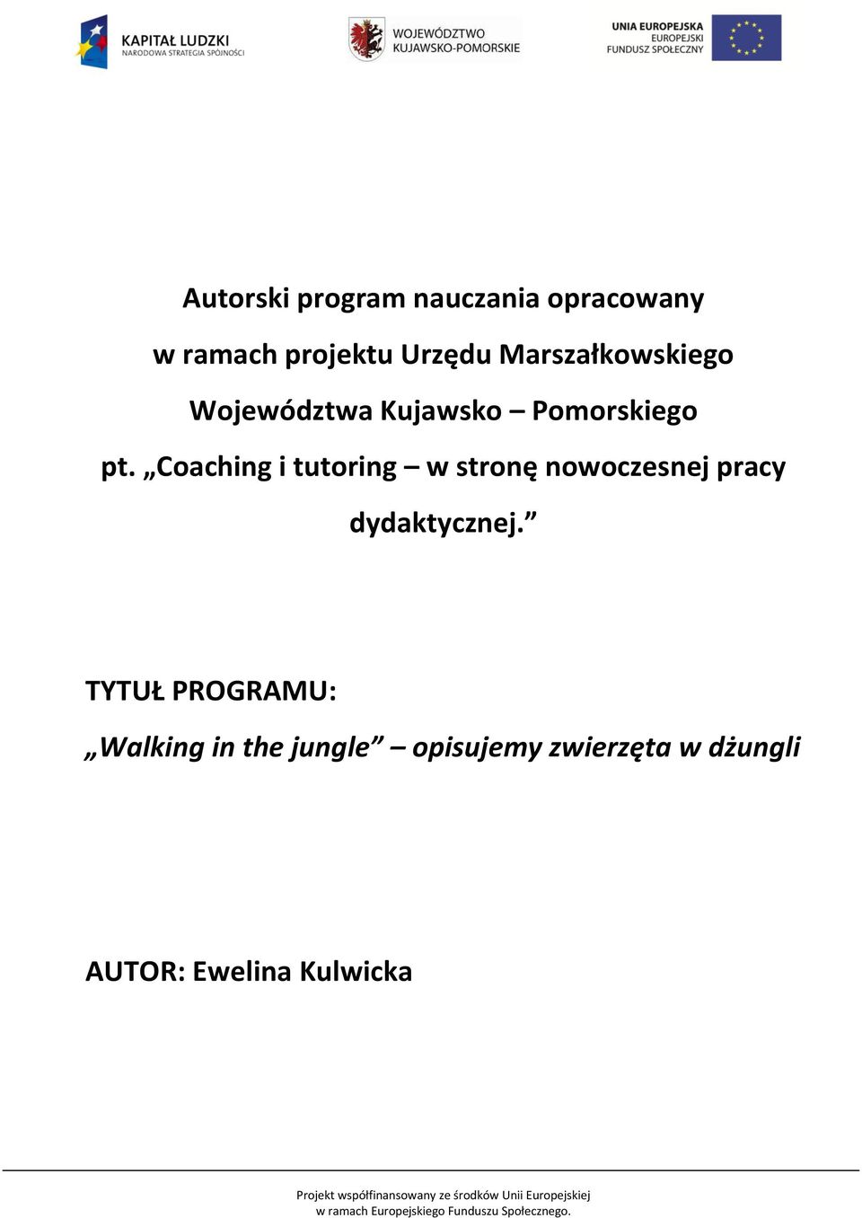 Coaching i tutoring w stronę nowoczesnej pracy dydaktycznej.