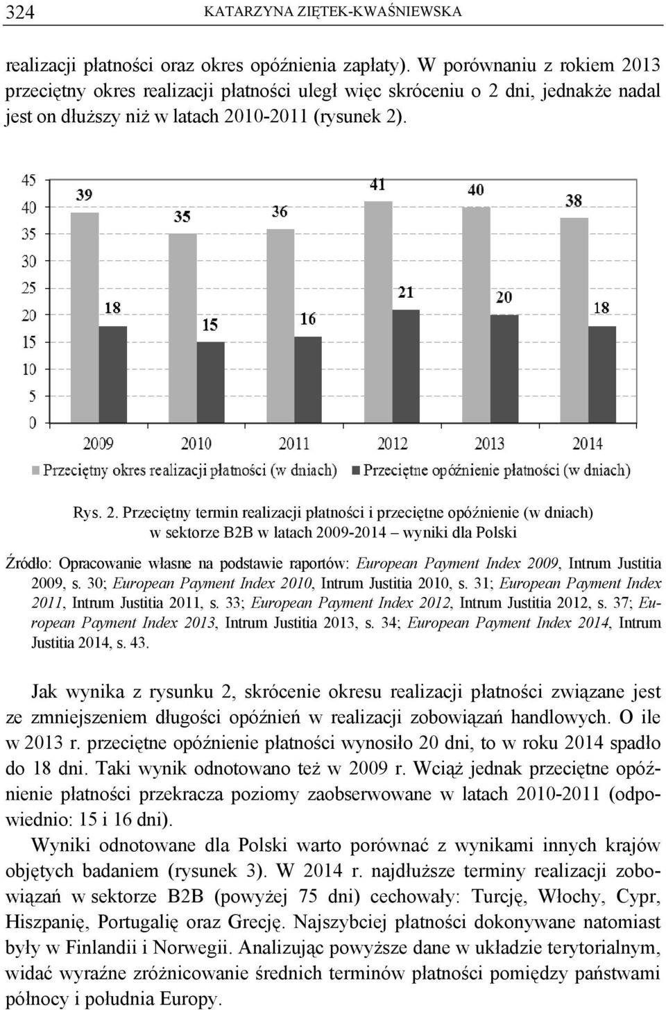 13 przeciętny okres realizacji płatności uległ więc skróceniu o 2 