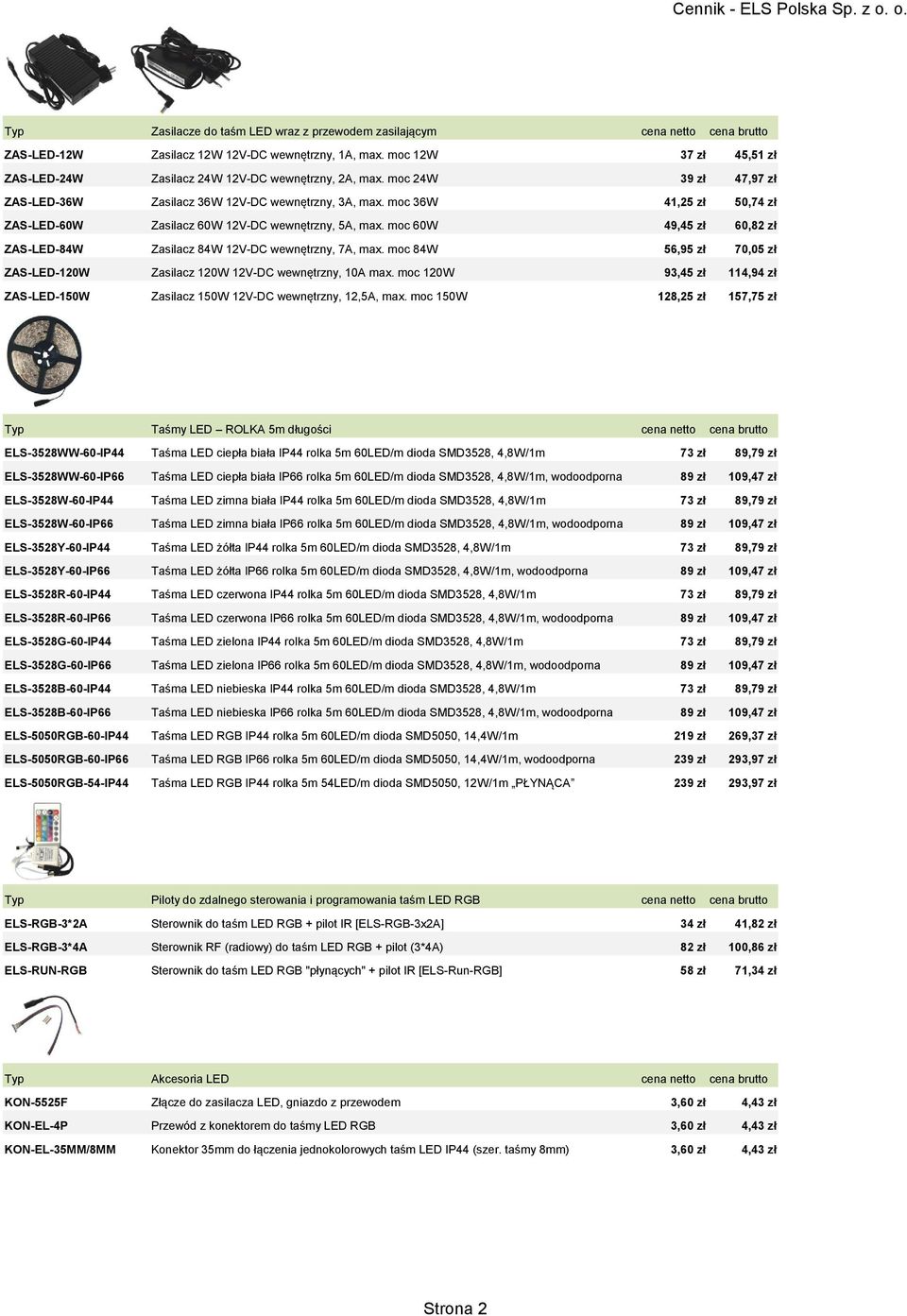 moc 36W 41,25 zł 50,74 zł ZAS-LED-60W Zasilacz 60W 12V-DC wewnętrzny, 5A, max. moc 60W 49,45 zł 60,82 zł ZAS-LED-84W Zasilacz 84W 12V-DC wewnętrzny, 7A, max.