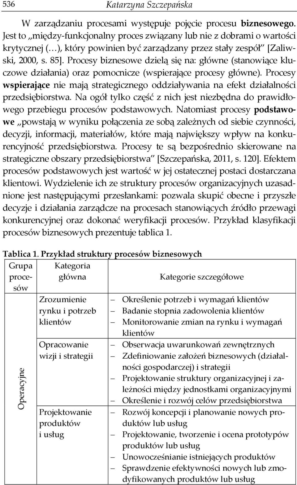 Procesy biznesowe dzielą się na: główne (stanowiące kluczowe działania) oraz pomocnicze (wspierające procesy główne).