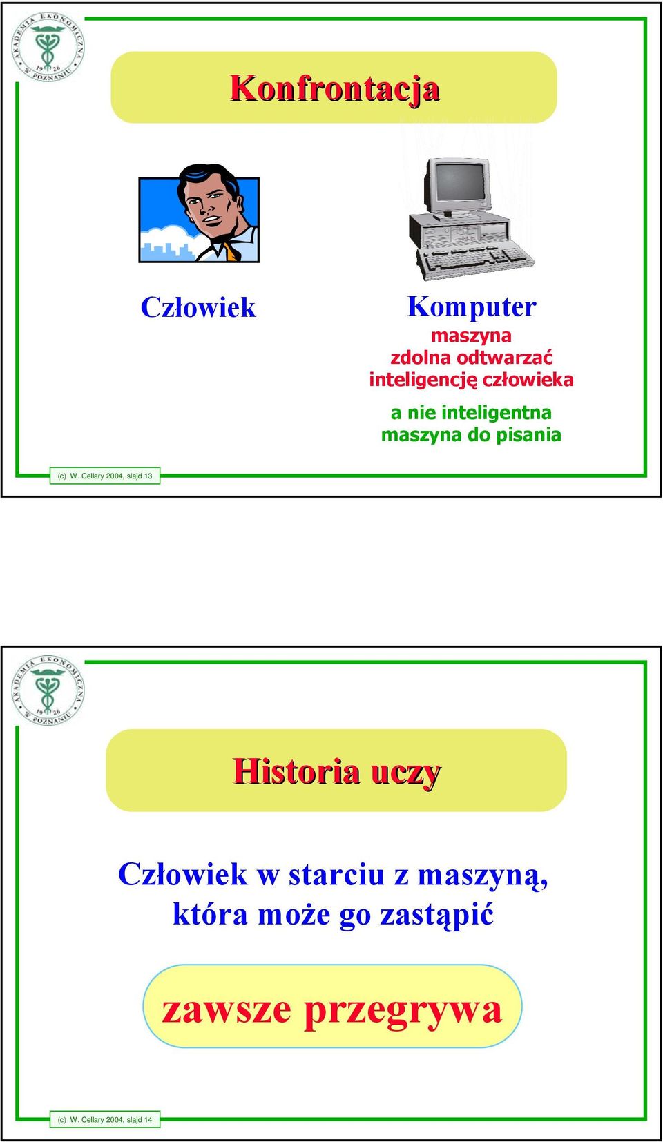 W. Cellary 2004, slajd 13 Historia uczy Człowiek w starciu z