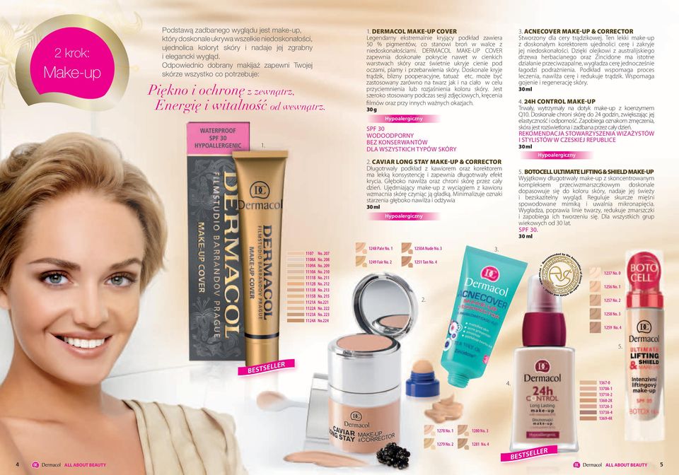 Dermacol Make-up Cover Legendarny ekstremalnie kryjący podkład zawiera 50 % pigmentów, co stanowi broń w walce z niedoskonałościami.