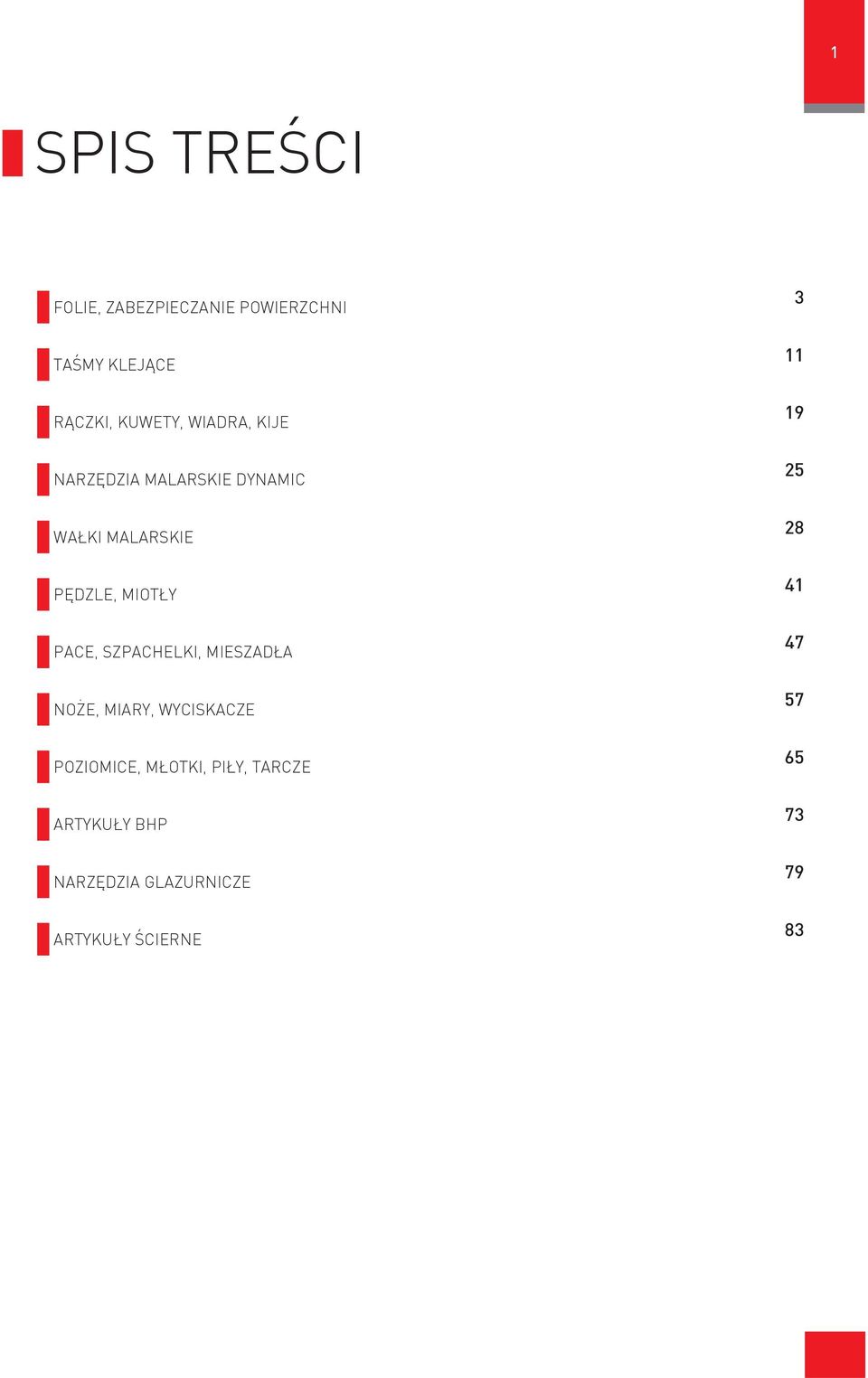 MIOTŁY PACE, SZPACHELKI, MIESZADŁA NOŻE, MIARY, WYCISKACZE POZIOMICE, MŁOTKI, PIŁY,