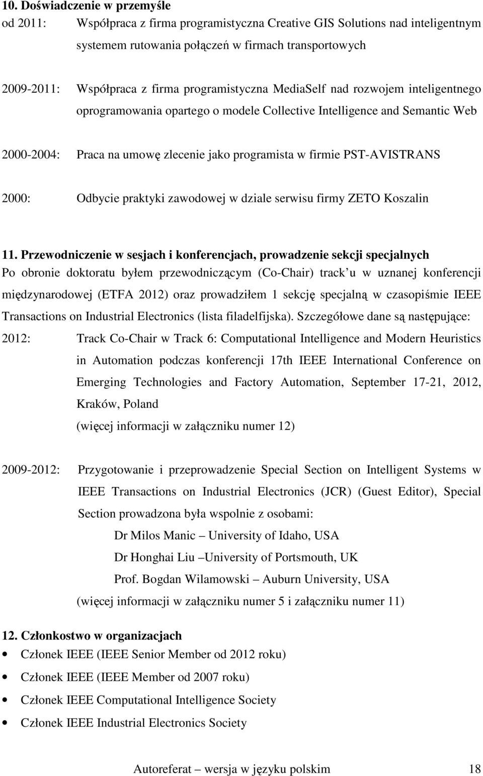 PST-AVISTRANS 2000: Odbycie praktyki zawodowej w dziale serwisu firmy ZETO Koszalin 11.