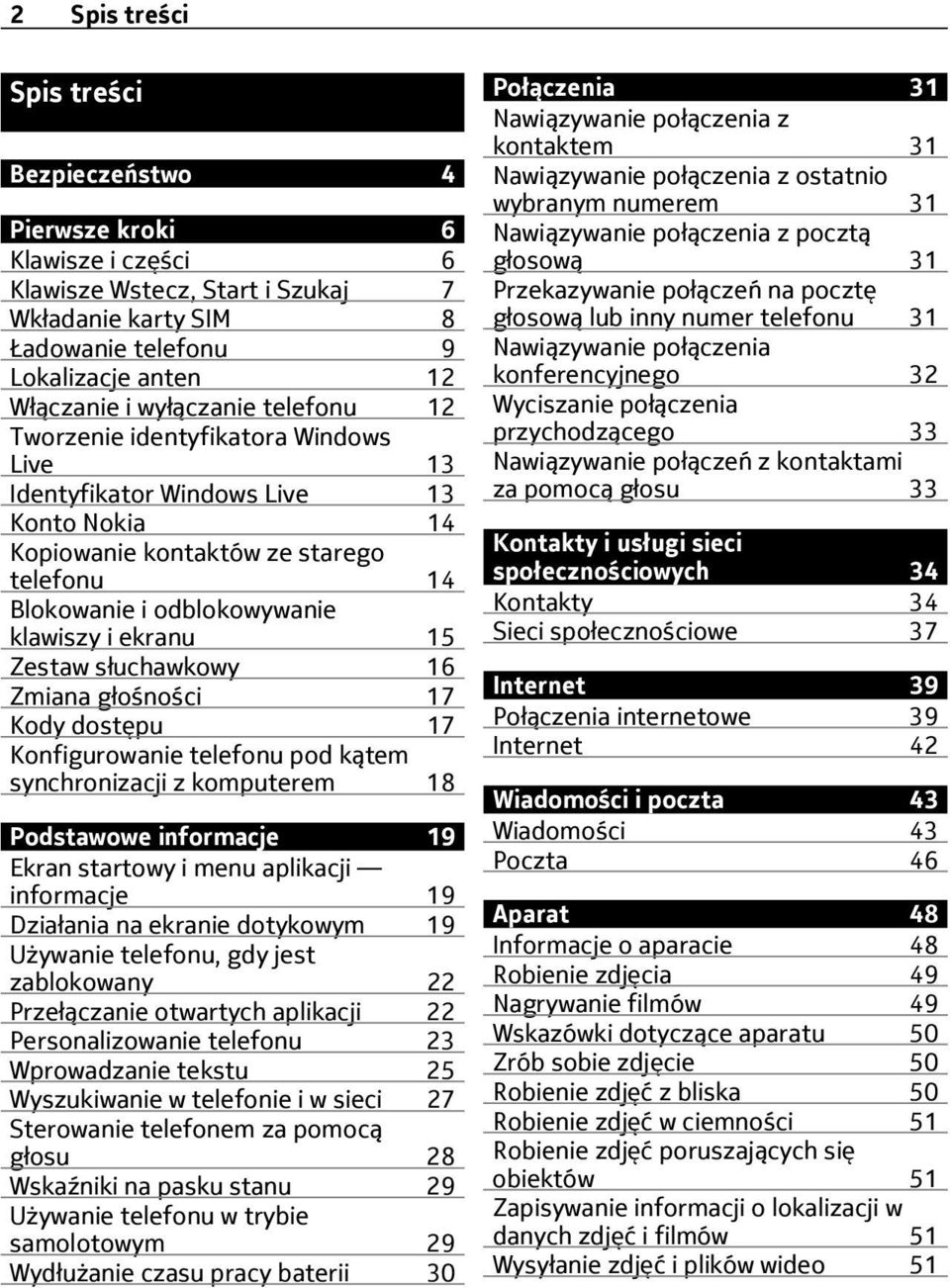 15 Zestaw słuchawkowy 16 Zmiana głośności 17 Kody dostępu 17 Konfigurowanie telefonu pod kątem synchronizacji z komputerem 18 Podstawowe informacje 19 Ekran startowy i menu aplikacji informacje 19