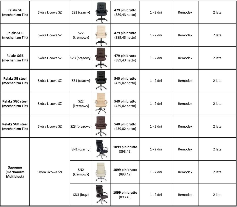 SGC steel SZ2 540 pln brutto Skóra Licowa SZ (439,02 netto) Relaks SGB steel 540 pln brutto Skóra Licowa SZ SZ3 (brązowy) (439,02 netto) 1099