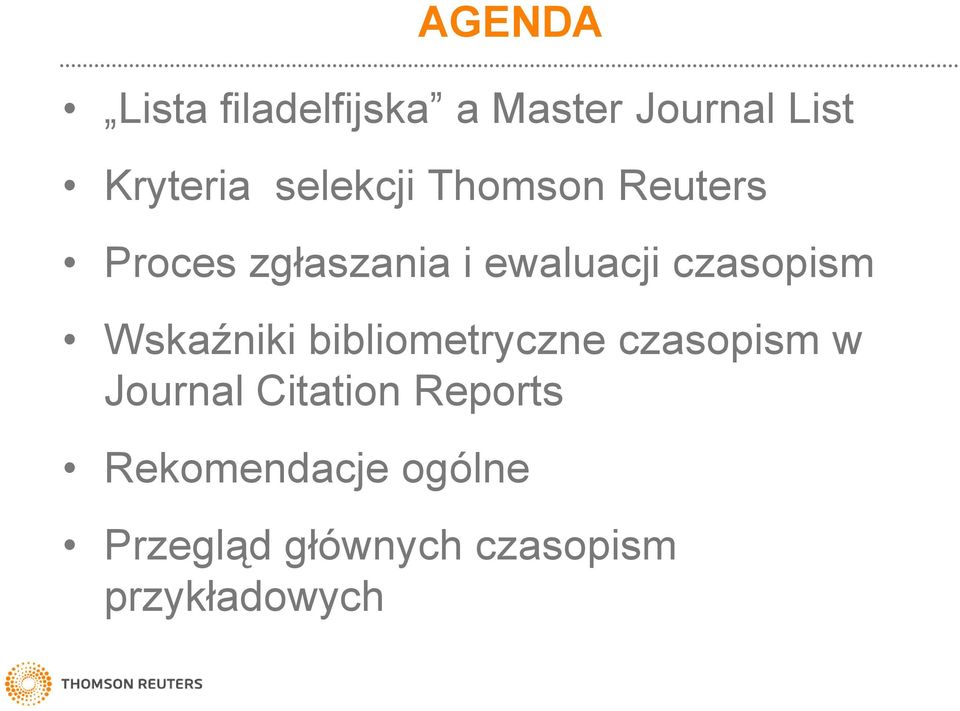 czasopism Wskaźniki bibliometryczne czasopism w Journal