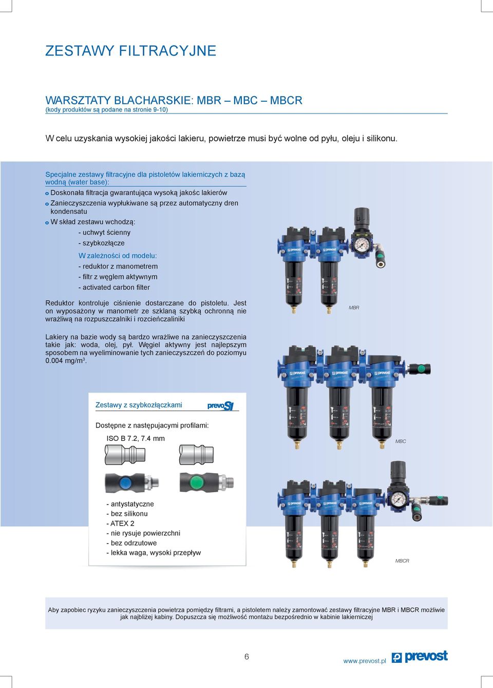 kondensatu W skład zestawu wchodzą: - uchwyt ścienny - szybkozłącze W zależności od modelu: - reduktor z manometrem - filtr z węglem aktywnym - activated carbon filter Reduktor kontroluje ciśnienie