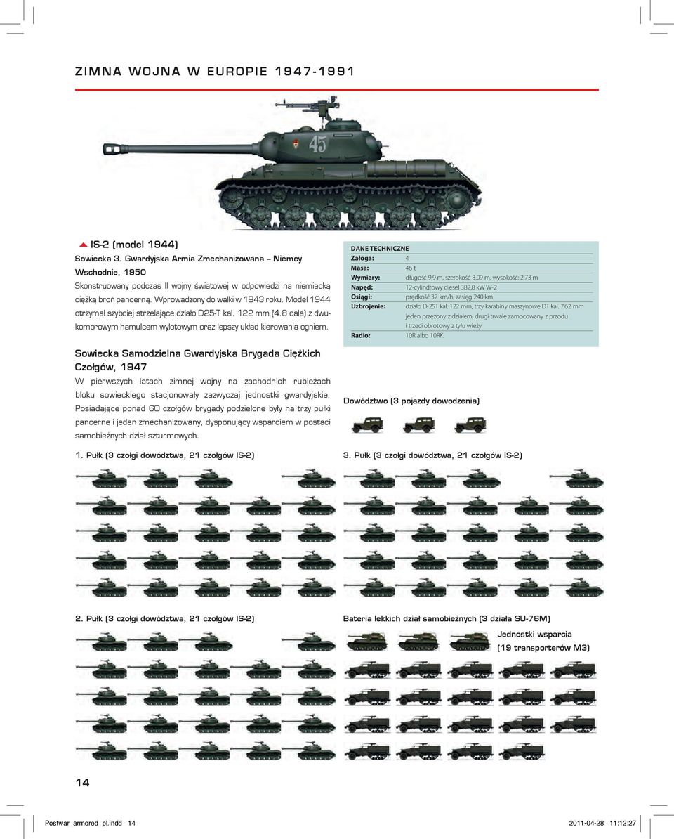 Model 1944 otrzymał szybciej strzelające działo D25-T kal. 122 mm (4.8 cala) z dwukomorowym hamulcem wylotowym oraz lepszy układ kierowania ogniem.