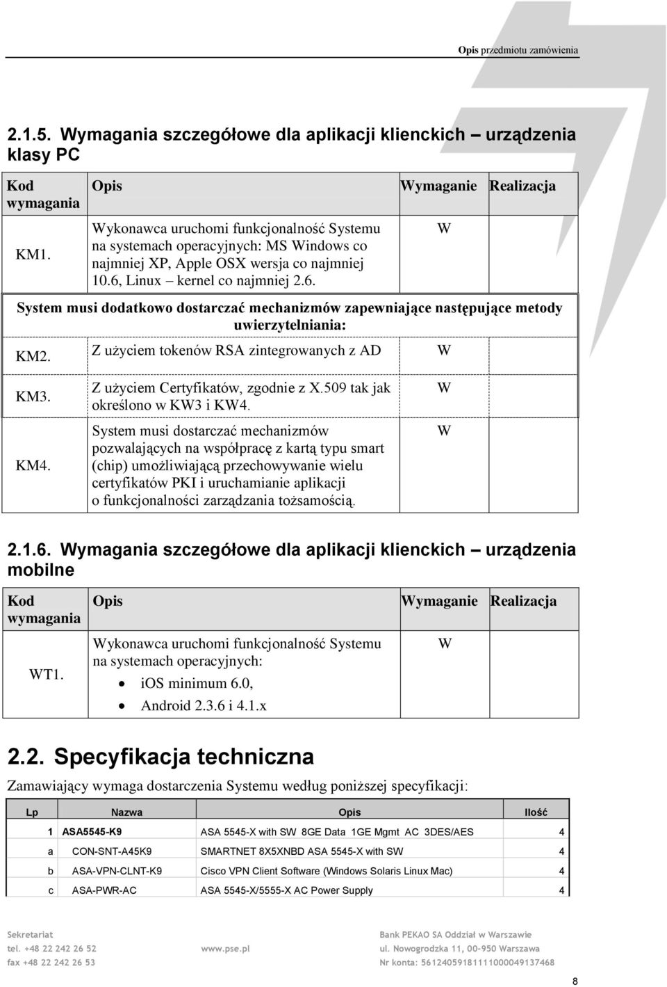 Linux kernel co najmniej 2.6. ymaganie Realizacja System musi dodatkowo dostarczać mechanizmów zapewniające następujące metody uwierzytelniania: KM2. Z użyciem tokenów RSA zintegrowanych z AD KM3.