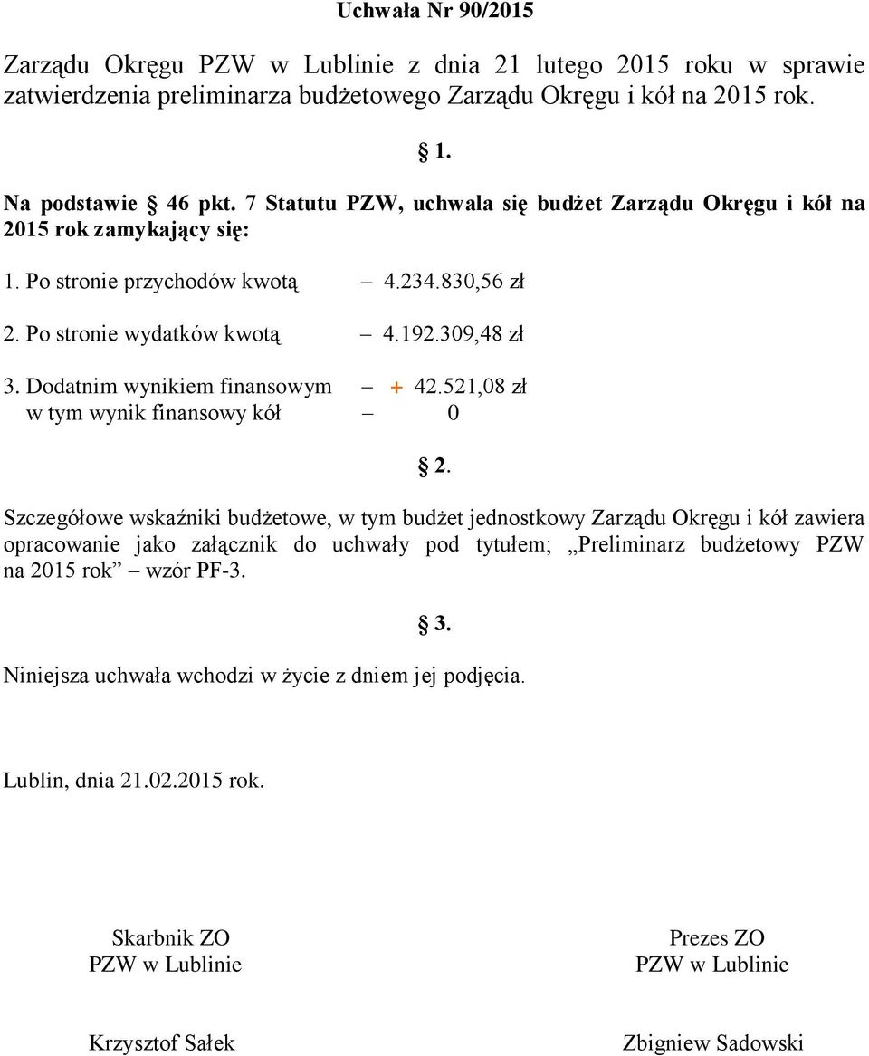 309,48 zł 3. Dodatnim wynikiem finansowym + 42.