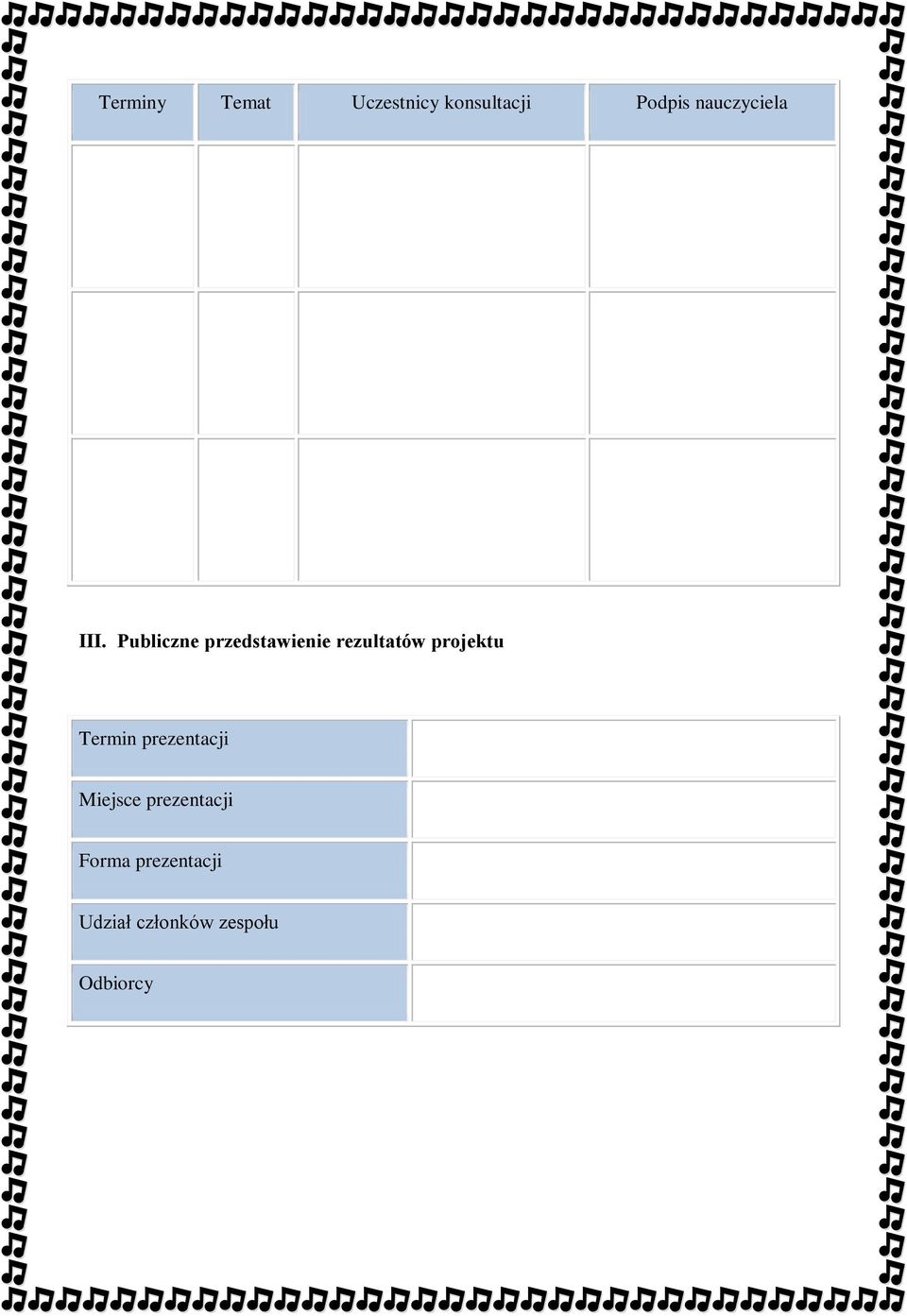 Publiczne przedstawienie rezultatów projektu