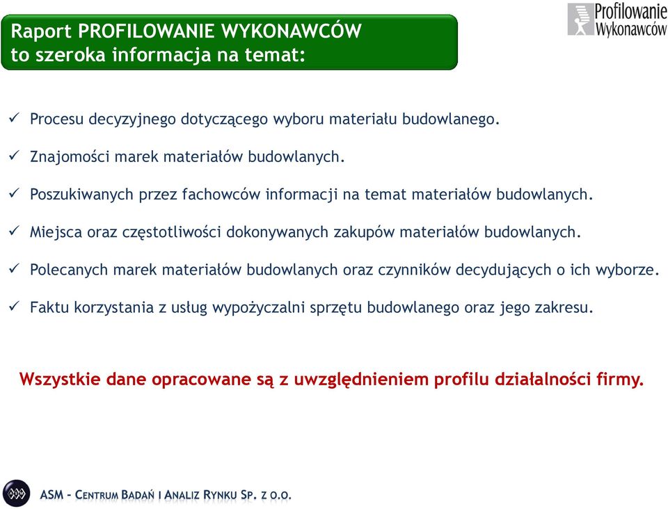 Miejsca oraz częstotliwości dokonywanych zakupów materiałów budowlanych.