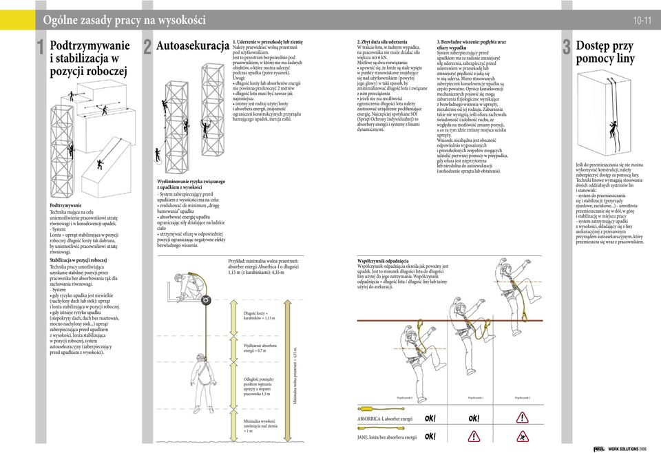 Stabilizacja w pozycji roboczej Technika pracy umożliwiająca uzyskanie stabilnej pozycji przez pracownika bez absorbowania rąk dla zachowania równowagi.