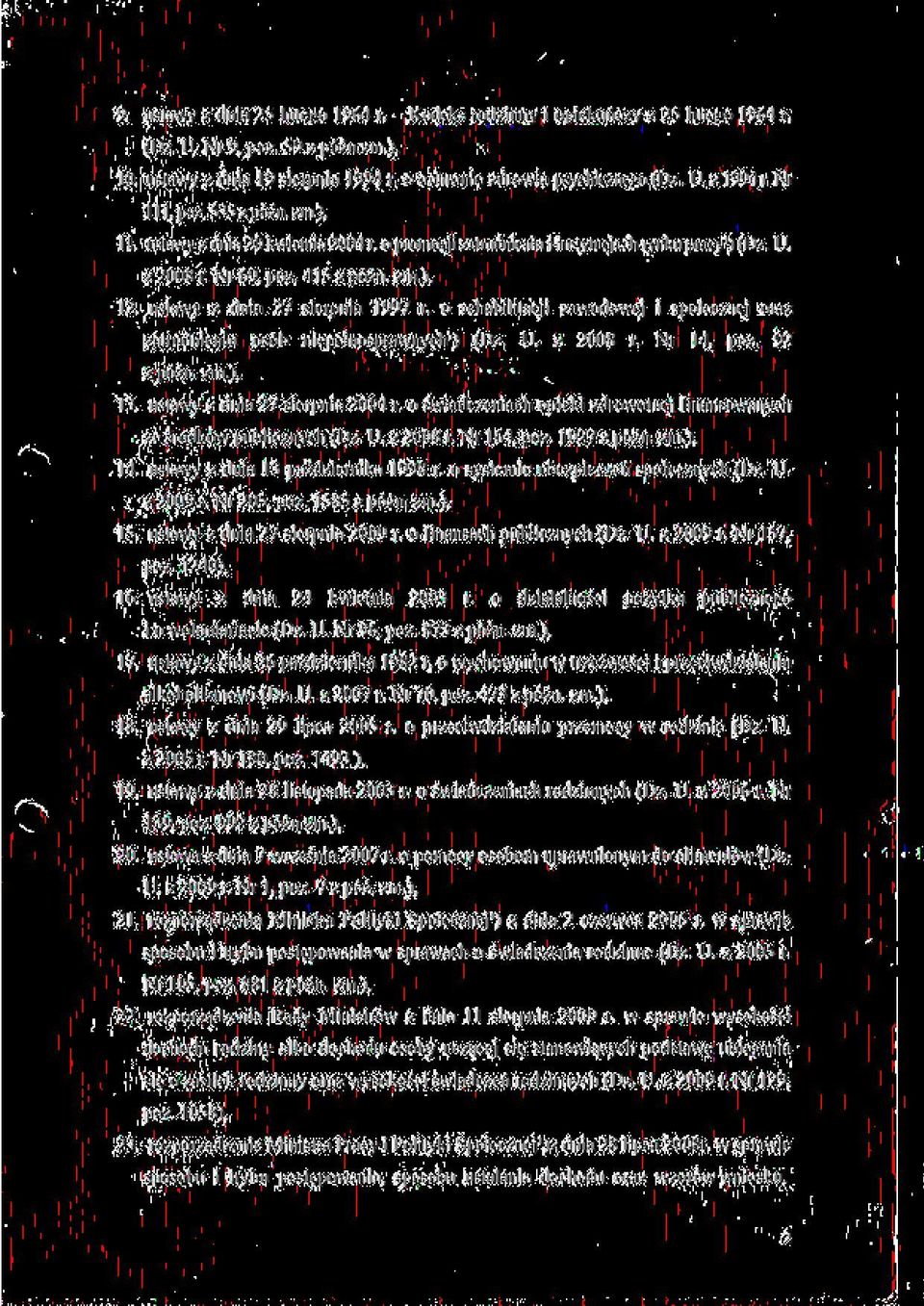 ustawy z dnia 27 sierpnia 1997 r. o rehabilkacji zawodowej i spoiecznej oraz zatrudnieniu os6b niepelnosprawnych') (Dz. U. z 2008 r. Nr 14, poz. 92 z p6zn. zm.). 13. ustawy z dnia 27 sierpnia 2004 r.