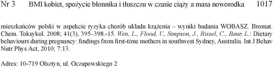 , Flood, V., Simpson, J., Rissel, C., Baur, L.