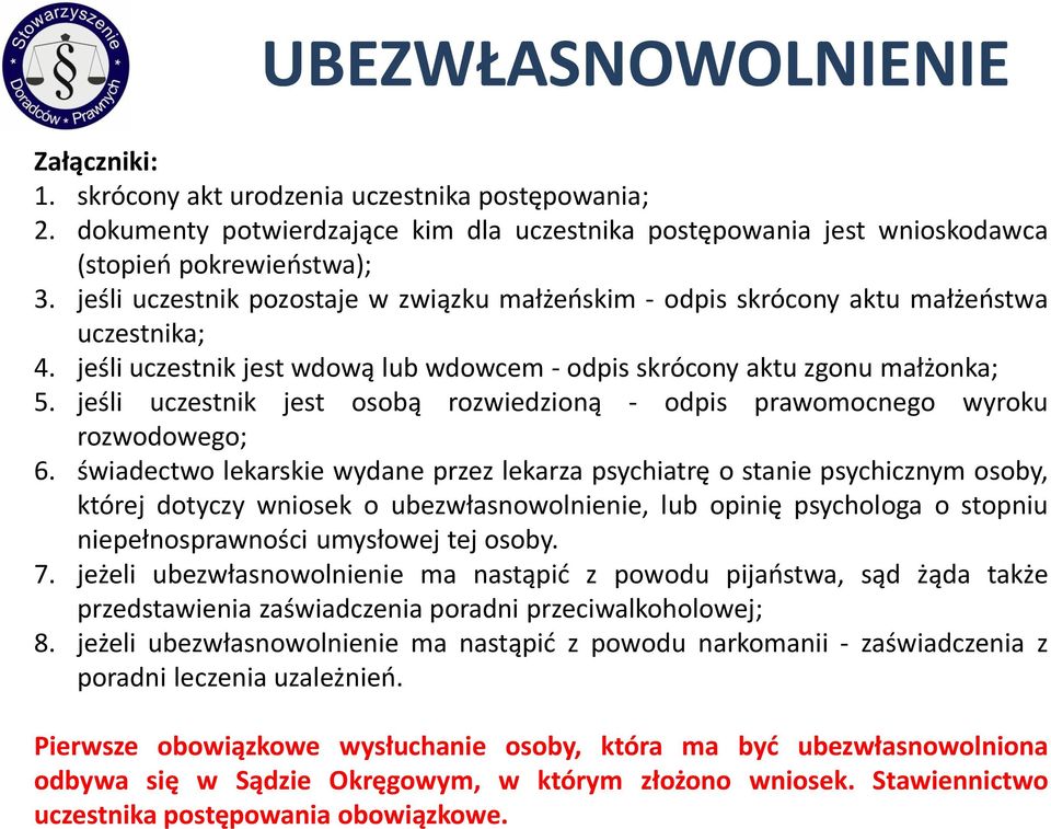 jeśli uczestnik pozostaje w związku małżeńskim - odpis skrócony aktu małżeństwa uczestnika; 4. jeśli uczestnik jest wdową lub wdowcem - odpis skrócony aktu zgonu małżonka; 5.